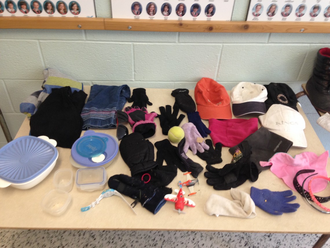 Check our Lost and Found (St. Jacobs Public School)